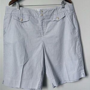 Intro. Light Blue Striped Women's Bermudas